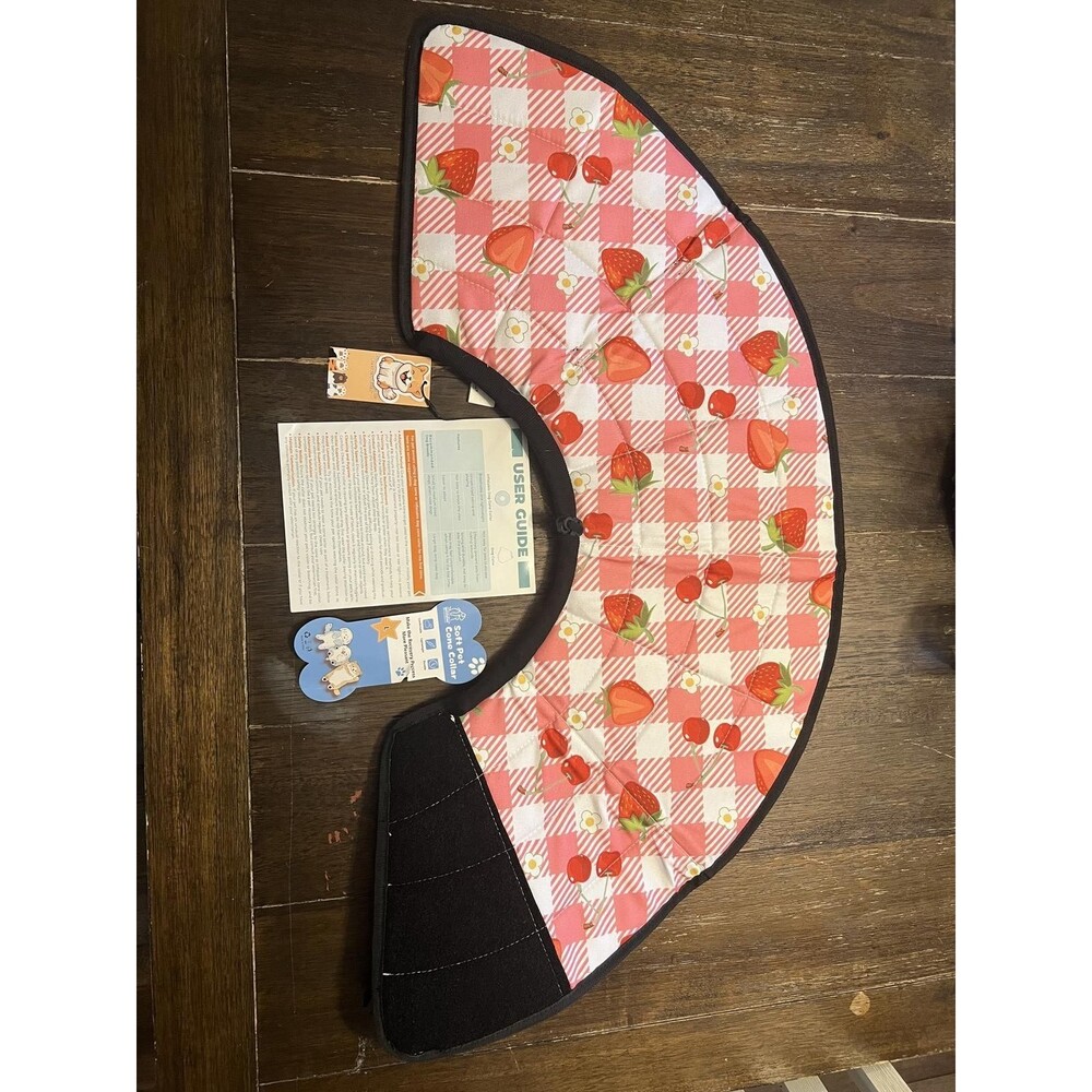 Ipetstation Pet Recovery E Collar Cone Large Cute Strawberry & Red Designs
